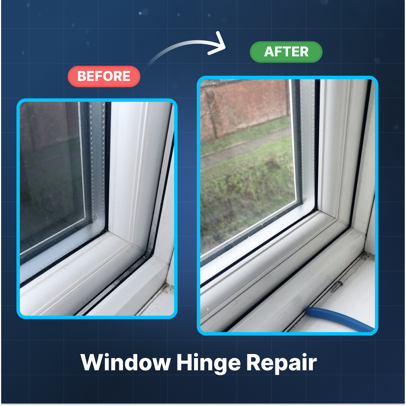 window hinge repair